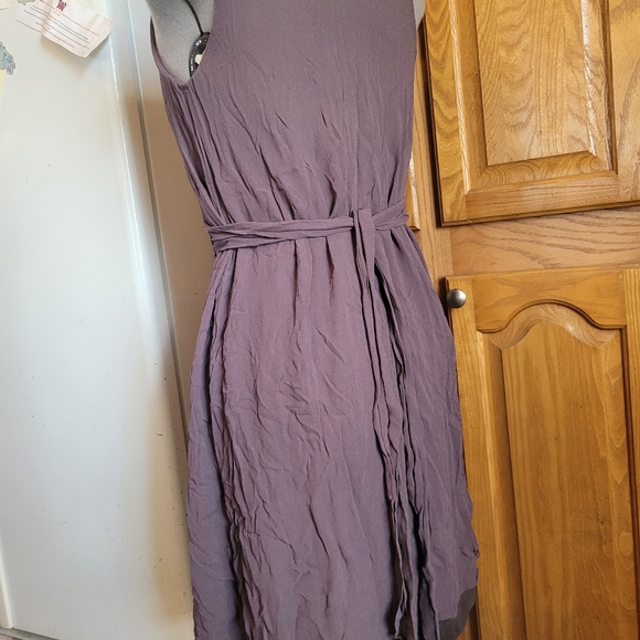 Zara Basic Purplish Gray dress with beading. XS - Picture 3 of 5